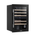 Baridi DH118 57 Bottle Built-In Dual Zone Wine Cooler with Beech Wood Shelves & LED Light - Black