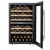 Baridi DH118 57 Bottle Built-In Dual Zone Wine Cooler with Beech Wood Shelves & LED Light - Black