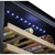 Baridi DH118 57 Bottle Built-In Dual Zone Wine Cooler with Beech Wood Shelves & LED Light - Black