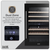 Baridi DH118 57 Bottle Built-In Dual Zone Wine Cooler with Beech Wood Shelves & LED Light - Black
