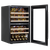Baridi DH118 57 Bottle Built-In Dual Zone Wine Cooler with Beech Wood Shelves & LED Light - Black