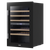 Baridi DH118 57 Bottle Built-In Dual Zone Wine Cooler with Beech Wood Shelves & LED Light - Black