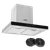 Baridi DH130 T-Shape Chimney Cooker Hood with Carbon Filters 60cm - Stainless Steel