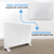 Baridi DH140 Electric Glass Panel Heater, 2000W, Thermostat Controlled 24Hr 7 Day Timer, Wi-Fi Enabled, Remote Control, White