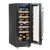 Baridi DH203 20 Bottle Slim Built-In Wine Cooler with Digital Touchscreen Controls, Beech Wood Shelves & Internal LED Light - Black