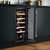 Baridi DH203 20 Bottle Slim Built-In Wine Cooler with Digital Touchscreen Controls, Beech Wood Shelves & Internal LED Light - Black