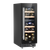 Baridi DH204 17 Bottle Dual Zone Slim Built-In 30cm Wine Cooler with Touch Screen Controls, Beech Wood Shelves & LED Light - Black