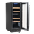 Baridi DH204 17 Bottle Dual Zone Slim Built-In 30cm Wine Cooler with Touch Screen Controls, Beech Wood Shelves & LED Light - Black