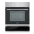 Baridi DH233 Integrated Fan-Assisted Electric Oven 60cm 55L Capacity with Warming Drawer - Black/Stainless Steel