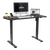 Dellonda DH243 Single Motor Ultra-Quiet Adjustable-Height Electric Sit/Stand Desk - Carbon Fibre Effect Desktop