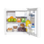 Baridi DH256 Tabletop Fridge with Ice Box, 46L Capacity, Adjustable Thermostat - White