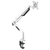 Dellonda DH26 Adjustable Single Monitor Arm with 360° Rotation - White