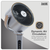 Baridi DH264 12" Pedestal Fan with Remote Control, Back Light & 12hr Timer - Grey