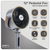 Baridi DH264 12" Pedestal Fan with Remote Control, Back Light & 12hr Timer - Grey