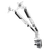Dellonda DH27 Adjustable Double Monitor Arm with 360° Rotation - White