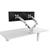 Dellonda DH27 Adjustable Double Monitor Arm with 360° Rotation - White