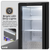Baridi DH272 Back Bar Drinks Fridge/Cooler with Double Hinged Door & Security Lock 190L - Black
