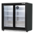 Baridi DH273 Back Bar Drinks Fridge/Cooler with Double Sliding Door & Security Lock 190L - Black