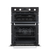 Baridi DH278 72cm Built-Under Double Oven, 74L Capacity, Energy Rating A – Black