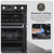 Baridi DH278 72cm Built-Under Double Oven, 74L Capacity, Energy Rating A – Black