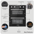 Baridi DH278 72cm Built-Under Double Oven, 74L Capacity, Energy Rating A – Black