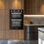 Baridi DH279 90cm Built-In Double Oven, 88L Capacity, Energy Rating A - Black