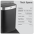 Baridi DH282 Sensor Bin 65L - Black/Stainless Steel