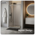 Baridi DH292 Sliding Shower Door 1000 x 1850mm, 6mm Tempered Glass, Reversible - Chrome