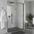 Baridi DH295 Sliding Shower Door 1200 x 1850mm, 6mm Tempered Glass, Reversible - Black