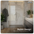 Baridi DH295 Sliding Shower Door 1200 x 1850mm, 6mm Tempered Glass, Reversible - Black