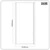 Baridi DH296 Side Panel for Sliding Shower Doors, 6mm Tempered Glass - Chrome