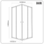 Baridi DH298 Corner Shower Entry Enclosure 800 x 800 x 1850mm with 6mm Tempered Glass - Chrome