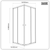 Baridi DH299 Corner Shower Entry Enclosure 900 x 900 x 1850mm with 6mm Tempered Glass - Chrome