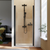 Baridi DH304 Pivot Shower Door 800 x 1850mm, 6mm Tempered Glass, Reversible - Black