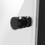 Baridi DH307 Hinged Shower Door 800 x 1850mm, 6mm Tempered Glass, Reversible - Black