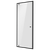 Baridi DH307 Hinged Shower Door 800 x 1850mm, 6mm Tempered Glass, Reversible - Black