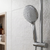 Baridi DH314 Thermostatic Shower Mixer Set, 20cm Round Head, Adjustable Rail - Chrome