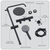 Baridi DH315 Thermostatic Shower Mixer Set, 20cm Round Head, Adjustable Rail - Black