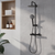 Baridi DH315 Thermostatic Shower Mixer Set, 20cm Round Head, Adjustable Rail - Black