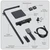 Baridi DH317 Thermostatic Shower Mixer Set, 20x20cm Square Head, Adjustable Rail - Black