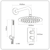 Baridi DH319 Concealed Thermostatic Shower Set, 20cm Round Head & Hand Shower - Black