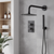 Baridi DH319 Concealed Thermostatic Shower Set, 20cm Round Head & Hand Shower - Black
