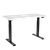 Dellonda DH32 White Electric Height Adjustable Standing Desk, 1400 x 700mm Dual Motor 100kg