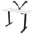 Dellonda DH32 White Electric Height Adjustable Standing Desk, 1400 x 700mm Dual Motor 100kg