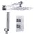 Baridi DH320 Concealed Thermostatic Shower Set 20 x 20cm Square Head & Hand Shower - Chrome