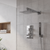 Baridi DH320 Concealed Thermostatic Shower Set 20 x 20cm Square Head & Hand Shower - Chrome