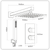 Baridi DH320 Concealed Thermostatic Shower Set 20 x 20cm Square Head & Hand Shower - Chrome