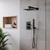 Baridi DH321 Concealed Thermostatic Shower Set 20 x 20cm Square Head & Hand Shower - Black