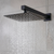 Baridi DH321 Concealed Thermostatic Shower Set 20 x 20cm Square Head & Hand Shower - Black