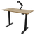 Dellonda DH33 Oak Electric Height Adjustable Standing Desk, 1400 x 700mm Dual Motor 100kg